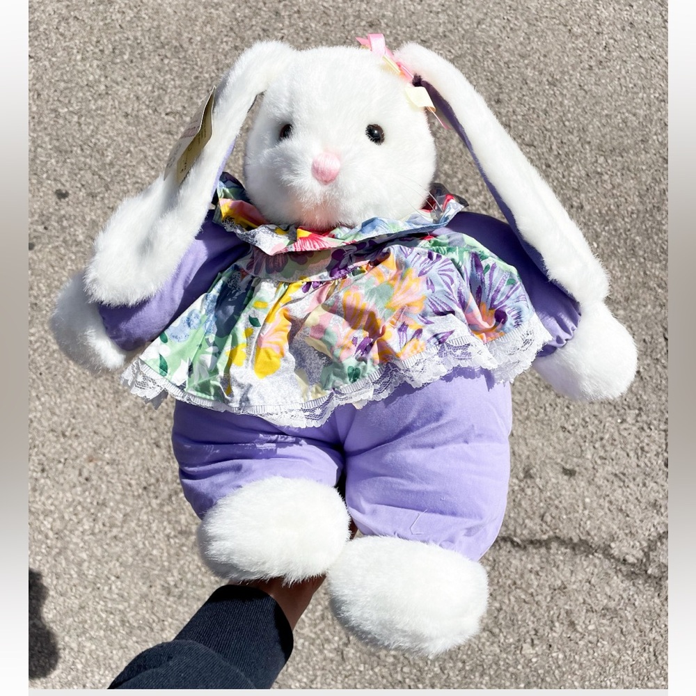 Vtg 1991 Ruffles Rabbit Easter Bunny NWT Plush Creations 16” Tagged Stuffie Toy